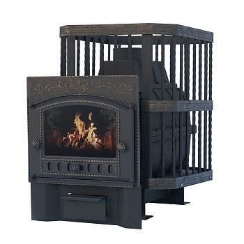 Печь банная Сибирь 24 Каминная дверка 