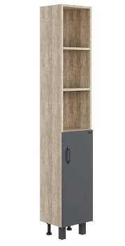 Пенал Onika ТИМБЕР 30.01 серый матовый/дуб сонома (300х300х1700)