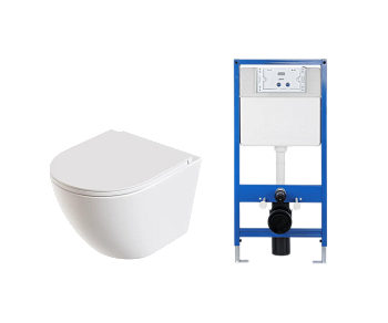 Комплект унитаз Eletto Milana EL00518+инсталляция ZILI DO K009D без кнопки