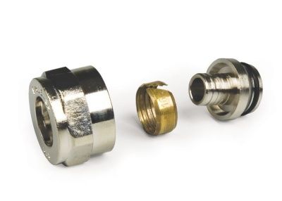 Фитинг для подключения пластиковой трубы теплого пола к коллектору (Евроконус) 16*2.0 3/4"