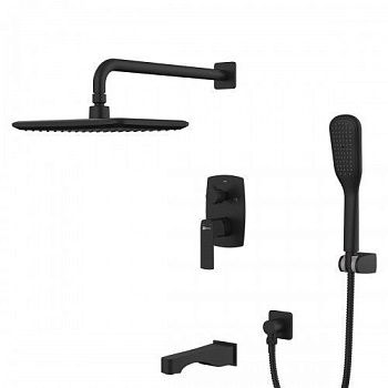 Смеситель для ванны Lemark Ursus LM7222BL, встраиваемый, черный