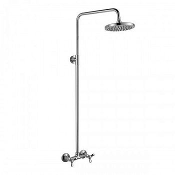 Душевой гарнитур со смесит. Rossinka Q02-44 c верх. душ. лейкой "Тропический дождь", двуручн., хром