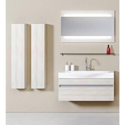 Тумба под умывальник подвесная Aqwella "Бергамо" (Bergamo 800), акация, ш800*в400*г400.