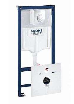 Инсталляция для подв/унитаза, GROHE Rapid SL 38750001 (высота 1,13 м) с кнопкой 38505000, хром