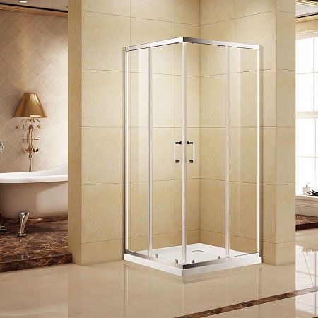 Душевой угол ZILI DO K-871N ГЕМЕРА  900*900*2000мм 6мм раздвижное С ПОДДОНОМ универсальное Т07