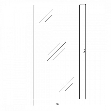 Шторка на ванну Teymi Timo 70х140, профиль- черный матовый T00274