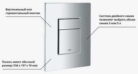 Комплект унитаз Eletto Amelia Vortex EL00891 + инсталляция Grohe Rapid SL (38772001)