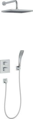 Душевая система встраиваемая Jacob Delafon Modulo E30757-CP геометрический дизайн, с термостатом