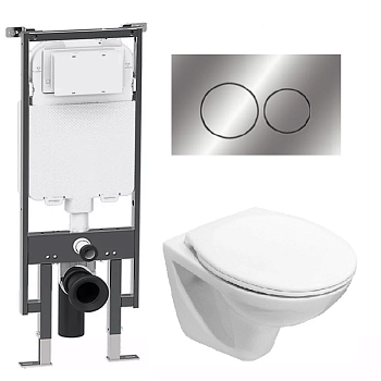 Комплект унитаз Jika Lyra-Dino Rimless (213770000001) + инсталляция ОРИО И-402402 кнопка КИ-1Х ОРИО