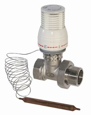 Клапан с термостатической головкой с выносным датчиком Lavita AV 1" 