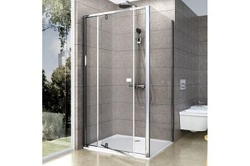 90GA0C00Z1 стенка душевая PIVOT PPS-100 (профиль блестящий, стекло транспарент)
