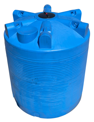 Бак пластиковый Ц10000 (d230х255) с крышкой, вертикальный, цилиндр, 9700 л.